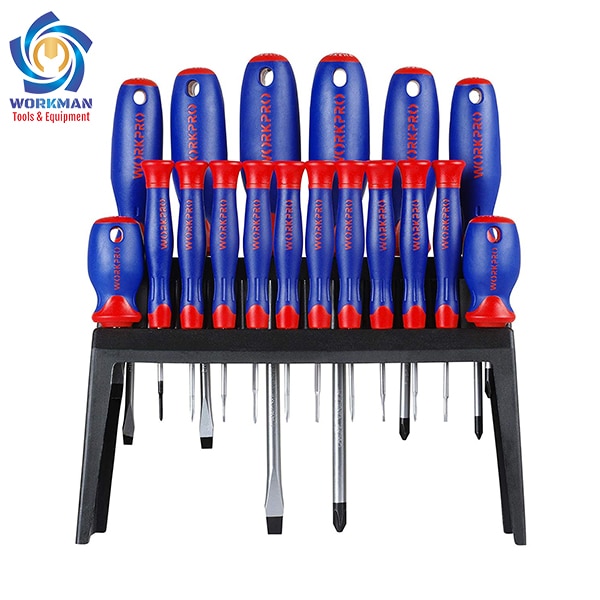 Bộ Tua Vít 18 Chi Tiết Có Giá Đựng WORKPRO W000807