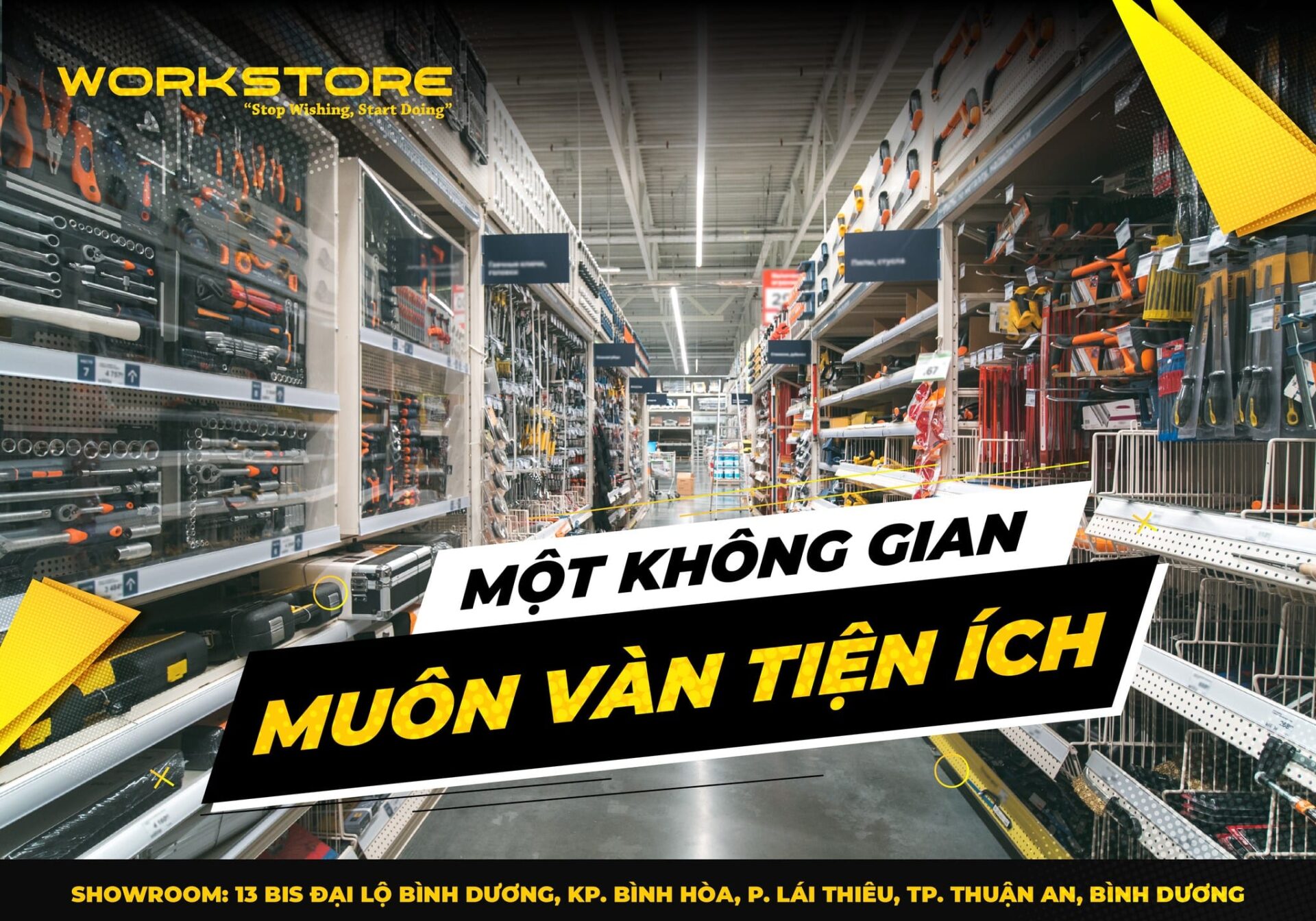 Đến với WORKSTORE, bạn sẽ đươc trải nghiệm không gian mua sắm có hàng trăm sản phẩm đến từ những thương hiệu nổi tiếng, không chỉ tiếng WORKPRO