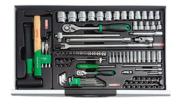 Tủ dụng cụ 3 ngăn 157 chi tiết Toptul GCAZ0037