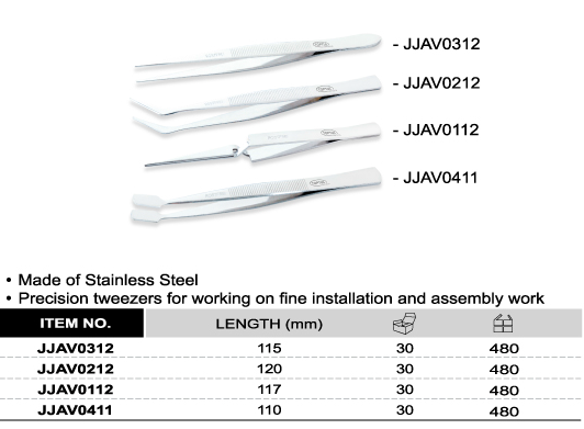 JJAV0312 Nhíp gắp ốc Toptul JJAV0411 112mm wmjsc