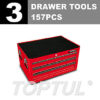 Tủ dụng cụ 3 ngăn 157 chi tiết Toptul GCAZ0018