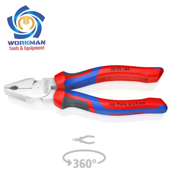 Kìm đa năng mạ chrom Knipex 02 05 180