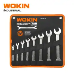 Bộ cờ lê hai đầu mở 8 chi tiết Wokin 150908 CrV Chrome satin