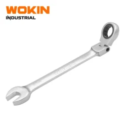 Cờ lê tự động đầu gập Flexible Head Combination Ratchet Spanner CrV Chrome Satin