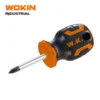 Tô vít ngắn bake Wokin Stubby công nghiệp model 200251 PH1x38mm và 200261 PH2x38mm chất liệu Cr-V, đầu từ tính, chuôi chống trượt