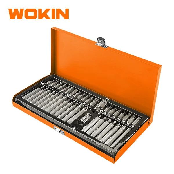 Bộ mũi vít 40 chi tiết WOKIN 207040 chính hãng, chất liệu thép S2 cao cấp, đầu vít dài ngắn đa dạng, phù hợp sửa chữa ô tô và cơ khí.