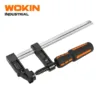 Kìm chữ F Wokin 1068 Series nhập khẩu chính hãng, thân kẹp mạ nikel, siết gỗ và kim loại chắc chắn, độ bền cao.